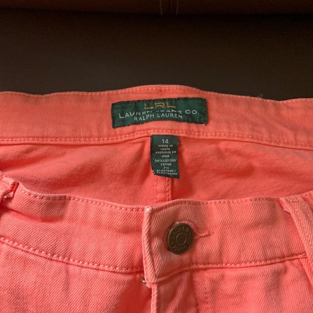 Size 14, light tangerine Ralph Lauren jean company pants.